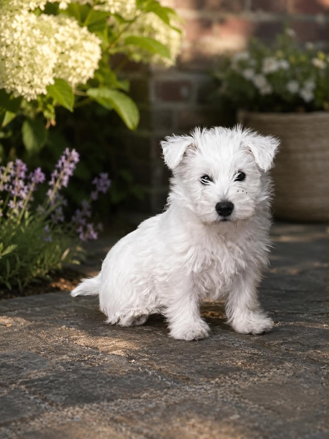 Zita in de tuin.
